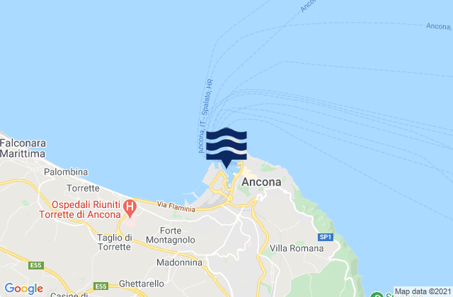 Le Grazie di Ancona, Italy tide times map