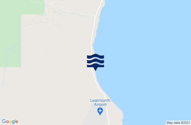 Learmonth, Australia tide times map