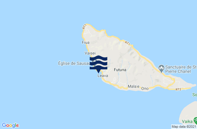 Leava, Wallis and Futuna tide times map