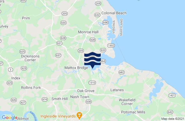 Leedstown, Rappahannock River, United States tide chart map
