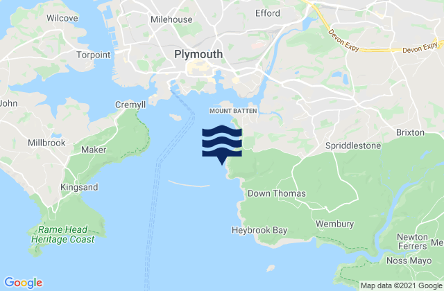 Leekbed Bay, United Kingdom tide times map