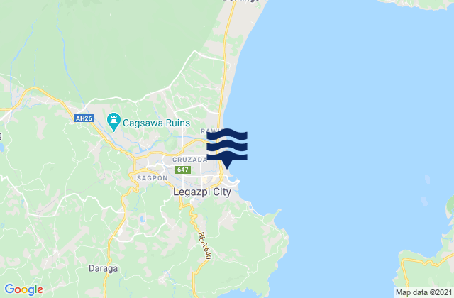 Legaspi, Philippines tide times map