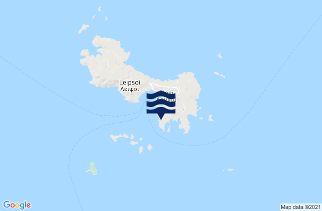 Leipsoi, Greece tide times map