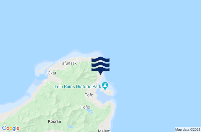 Lelu Municipality, Micronesia tide times map
