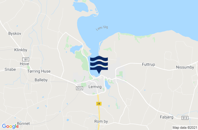 Lemvig, Denmark tide times map