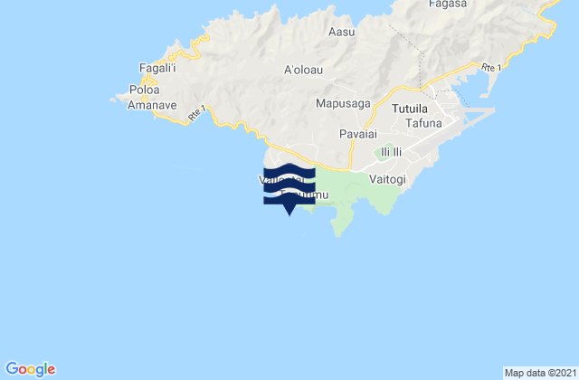 Leone, American Samoa tide times map