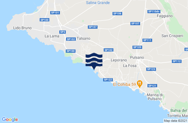 Leporano Marina, Italy tide times map
