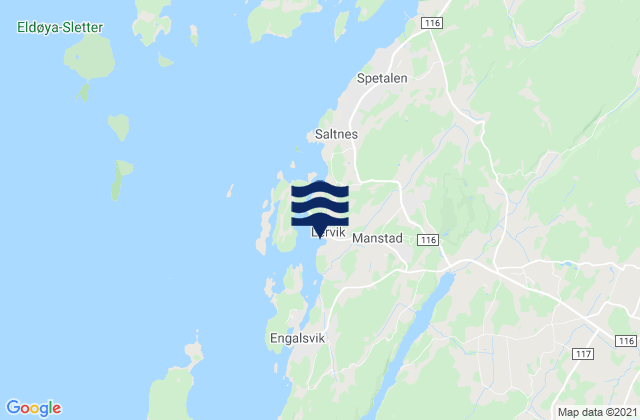 Lervik, Norway tide times map