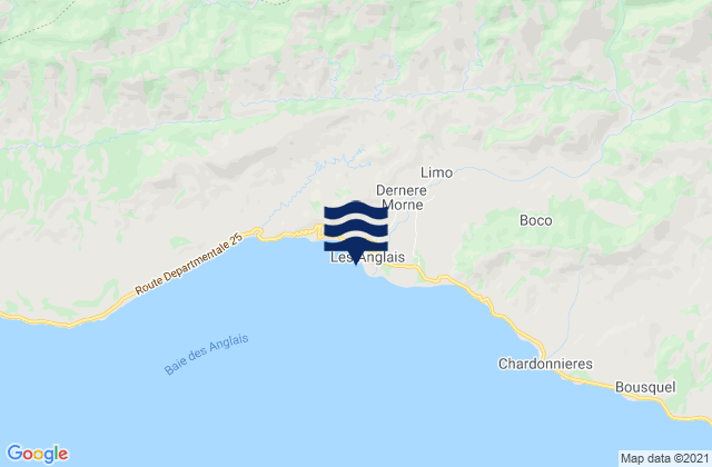 Les Anglais, Haiti tide times map