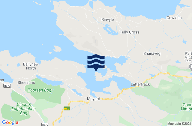 Letterfrack, Ireland tide times map