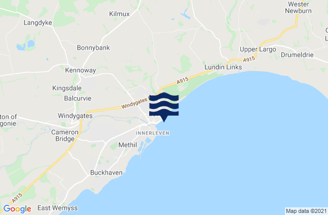 Leven Beach, United Kingdom tide times map