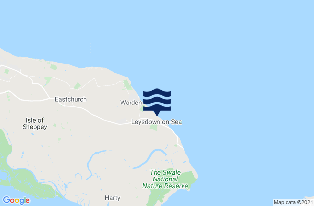 Leysdown-on-Sea, United Kingdom tide times map