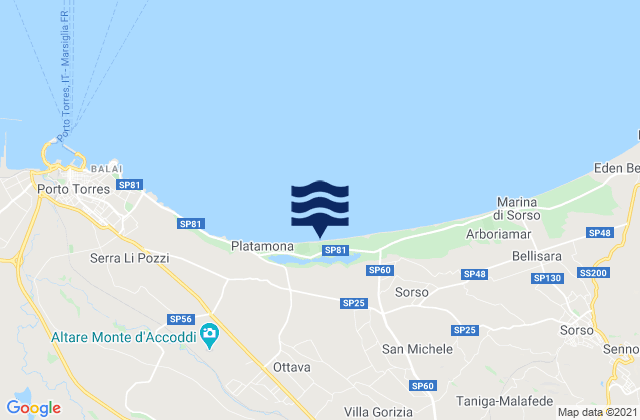 Li Punti-San Giovanni, Italy tide times map