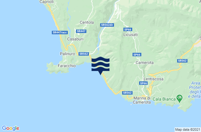 Licusati, Italy tide times map