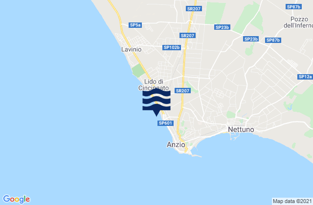 Lido di Sirene, Italy tide times map