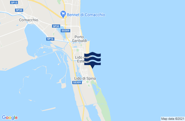 Lido di Spina, Italy tide times map