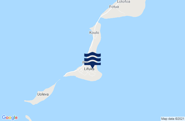 Lifuka Island, Tonga tide times map