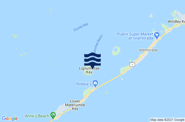 Lignumvitae Key Ne Side Florida Bay, United States tide chart map