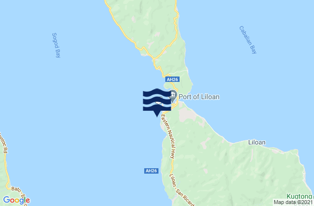 Liloan (Sogod Bay), Philippines tide times map