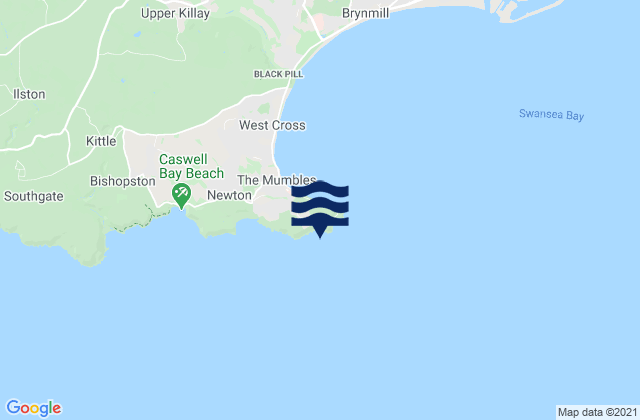Limeslade Bay Beach, United Kingdom tide times map