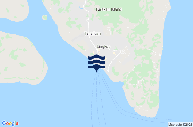 Lingkas Tarakan Island, Indonesia tide times map