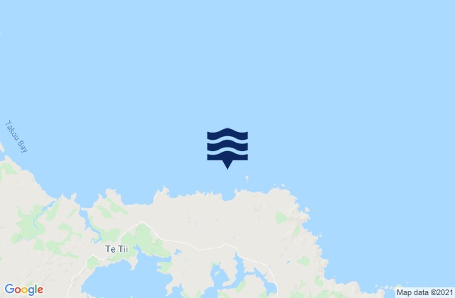 Lion Rock, New Zealand tide times map