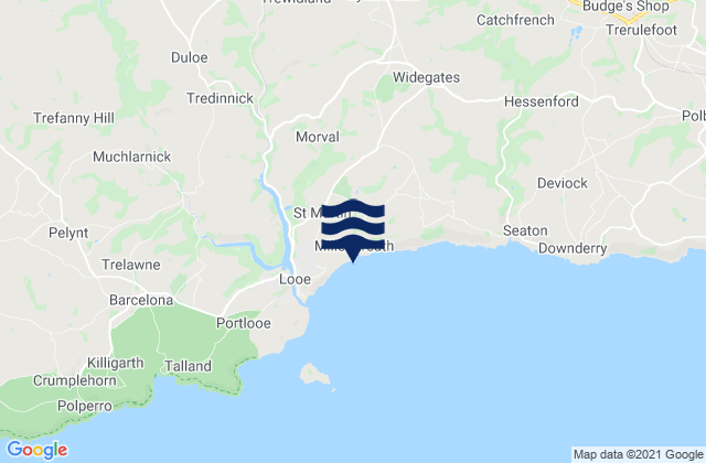 Liskeard, United Kingdom tide times map