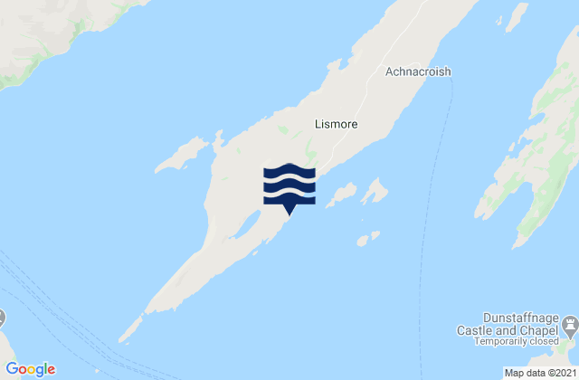 Lismore Island, United Kingdom tide times map