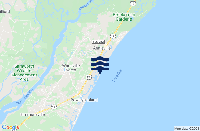 Litchfield Beach, United States tide chart map