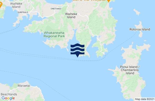 Little Bay, New Zealand tide times map