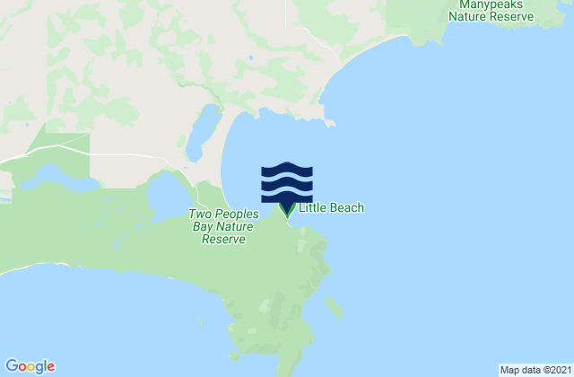 Little Beach, Australia tide times map