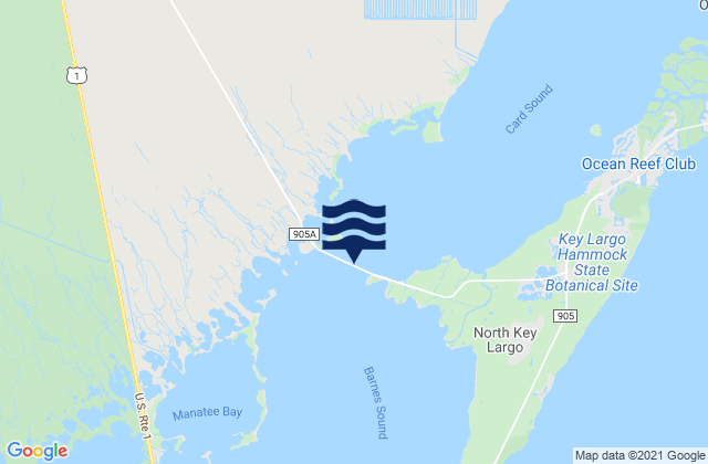 Little Card Sound Bridge, United States tide chart map
