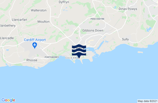 Little Island Beach, United Kingdom tide times map
