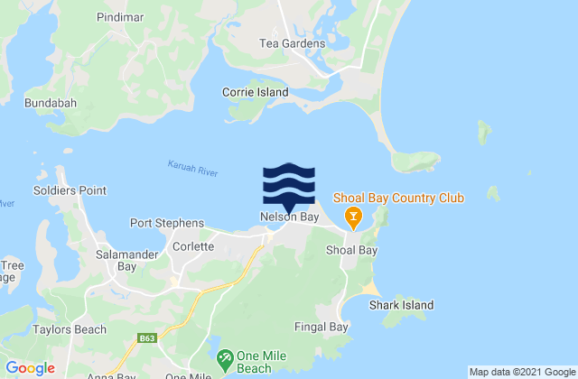 Little Nelson Bay, Australia tide times map