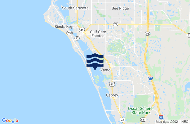 Little Sarasota Bay, United States tide chart map