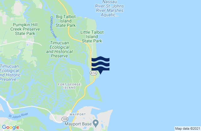 Little Talbot Island, United States tide chart map
