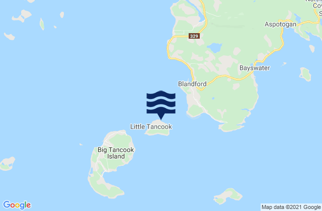 Little Tancook Island, Canada tide times map
