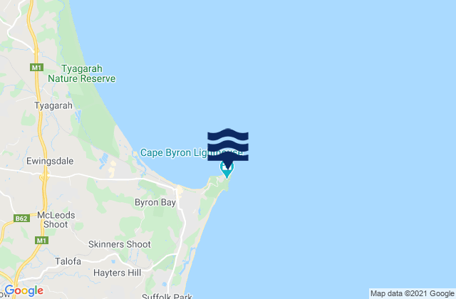 Little Wategos Beach, Australia tide times map