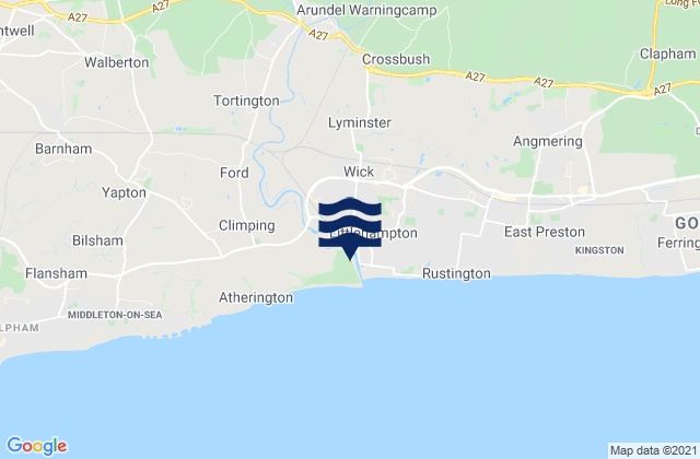 Littlehampton, United Kingdom tide times map