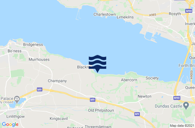 Livingston, United Kingdom tide times map