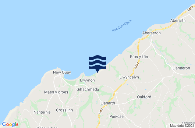 Llanarth, United Kingdom tide times map