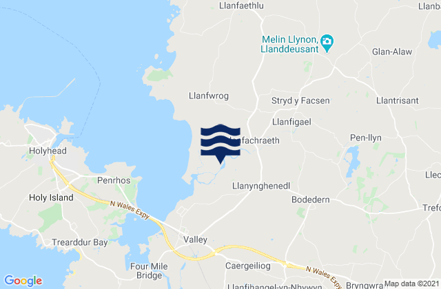 Llanfachraeth, United Kingdom tide times map
