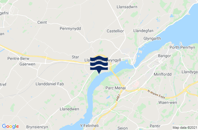 Llanfairpwllgwyngyll, United Kingdom tide times map