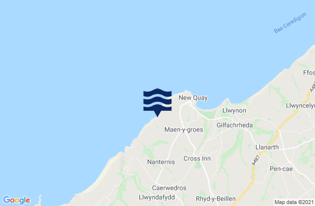 Llanllwchaiarn, United Kingdom tide times map