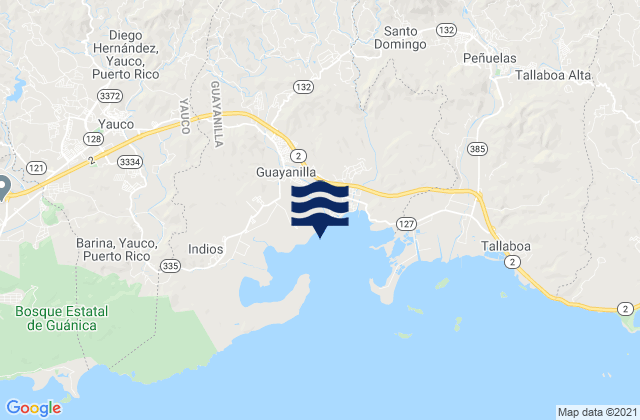 Llano Barrio, Puerto Rico tide times map