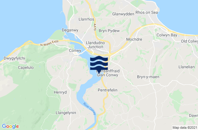 Llansantffraid Glan Conwy, United Kingdom tide times map