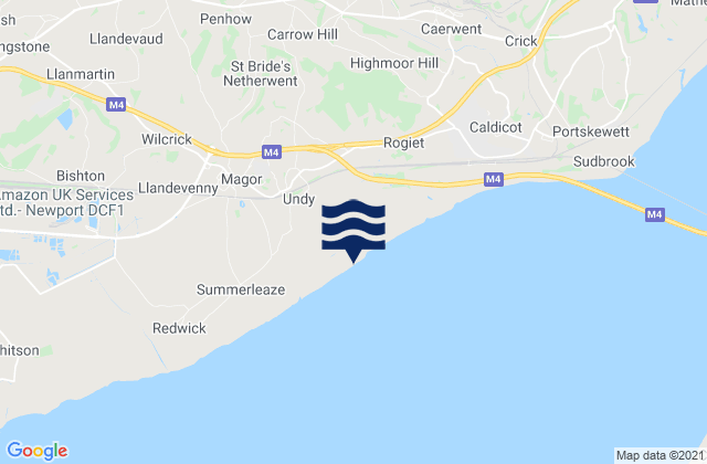 Llanvaches, United Kingdom tide times map