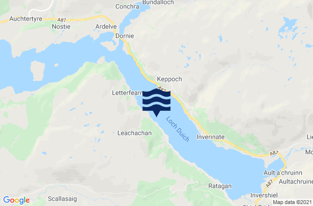 Loch Duich, United Kingdom tide times map