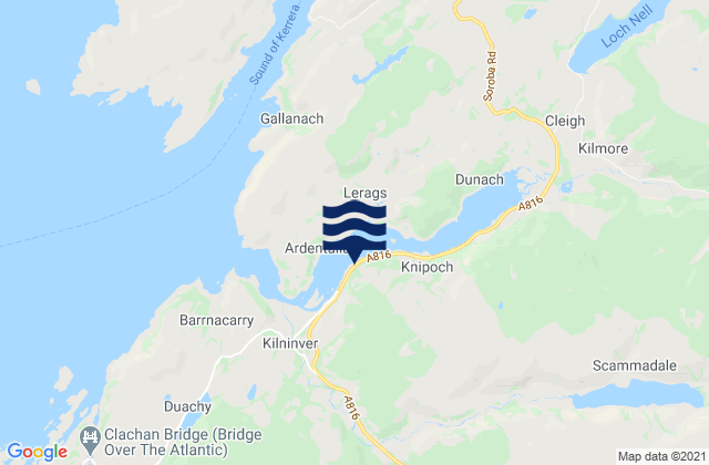 Loch Feochan, United Kingdom tide times map