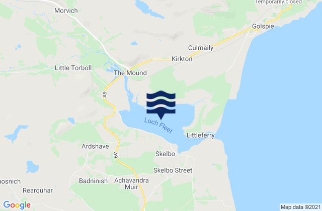 Loch Fleet, United Kingdom tide times map